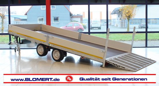 Blomert Anhängercenter Nordwalde Fahrzeugbau EDUARD Tandem Hochlader kippbar 3500kg Unsinn Autotransporter